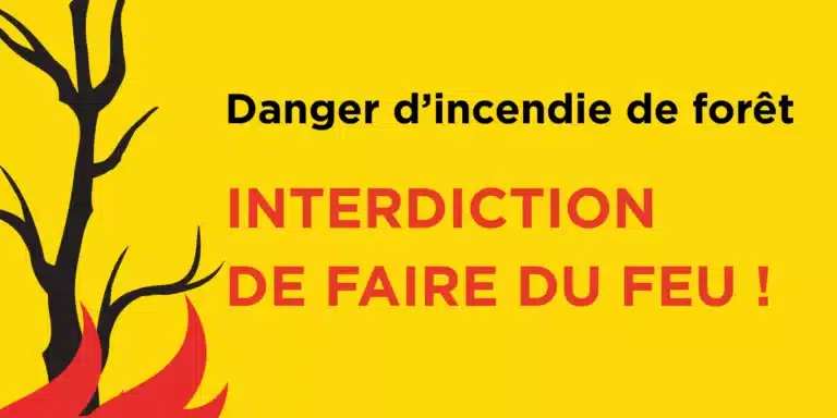 Interdiction d’allumer des feux en plein air et d’utiliser des engins pyrotechniques 
